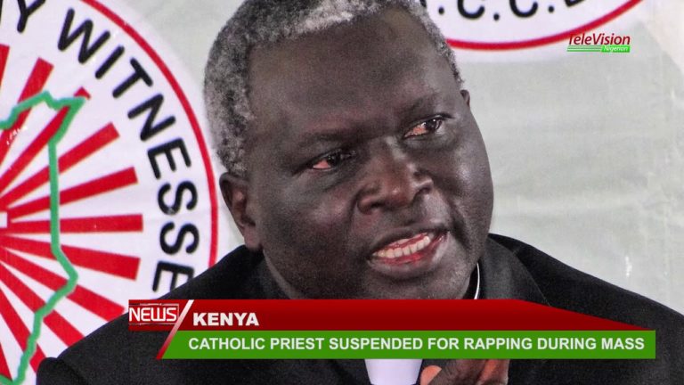 CATHOLIC PRIEST SUSPENDED FOR RAPPING DURING MASS