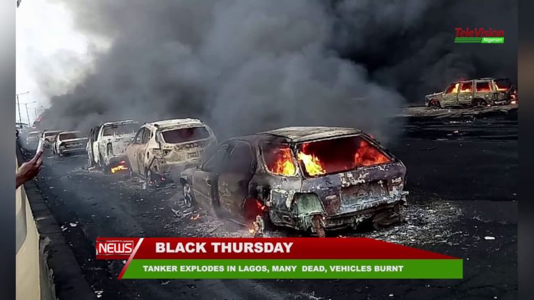 TANKER EXPLODES IN LAGOS, MANY DEAD, VEHICLES BURNT