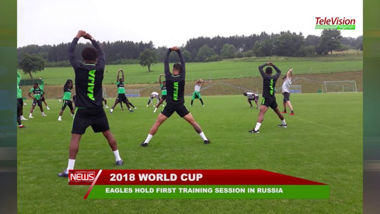 Super Eagles Hold First Training Session In Russia