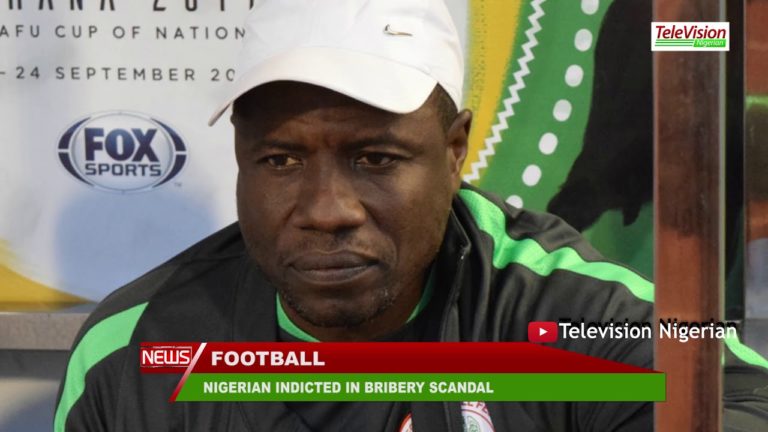 NIGERIAN INDICTED IN A FOOTBALL BRIBERY SCANDAL