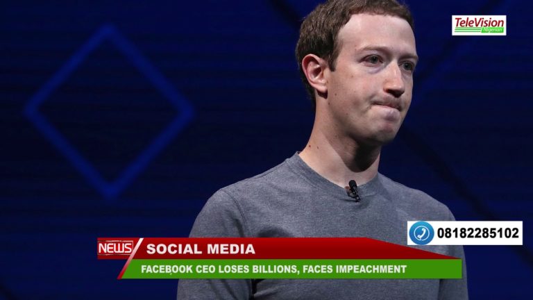 FACEBOOK CEO LOSES BILLIONS, FACES IMPEACHMENT