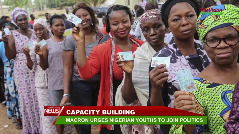 MACRON URGES NIGERIAN YOUTHS TO JOIN POLITICS