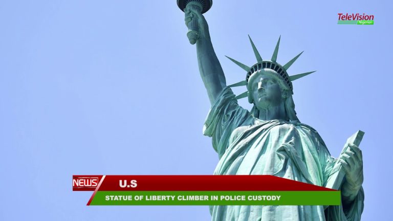 US STATUE OF LIBERTY CLIMBER IN POLICE CUSTODY