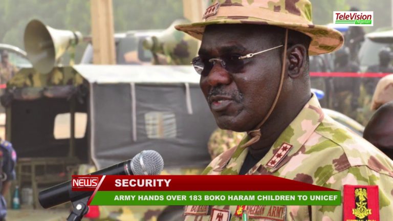 ARMY HANDS OVER 183 BOKO HARAM CHILDREN TO UNICEF