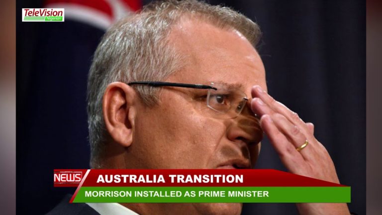 MORRISON INSTALLED AS PRIME MINISTER OF AUSTRALIA