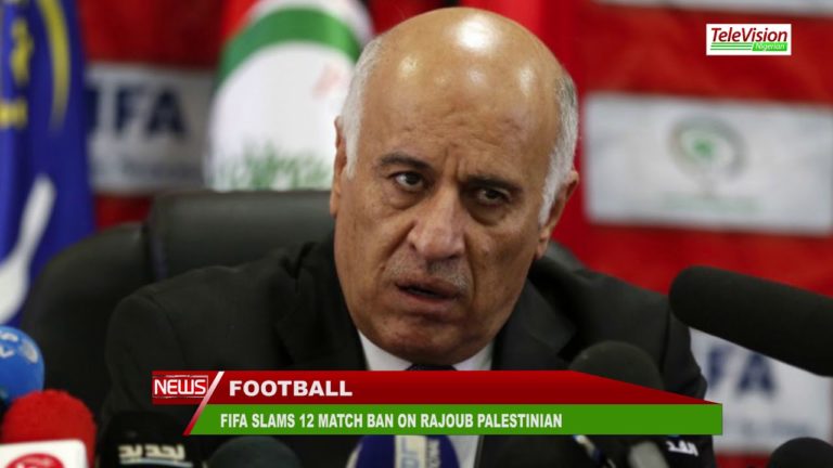 FIFA SLAMS 12 MATCH BAN ON RAJOUB PALESTINIAN