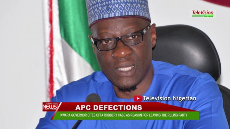 KWARA GOVERNOR CITES OFFA ROBBERY CASE AS REASON FOR LEAVING THE RULING PARTY