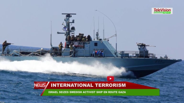 ISRAEL SEIZES SWEDISH ACTIVIST SHIP EN ROUTE GAZA