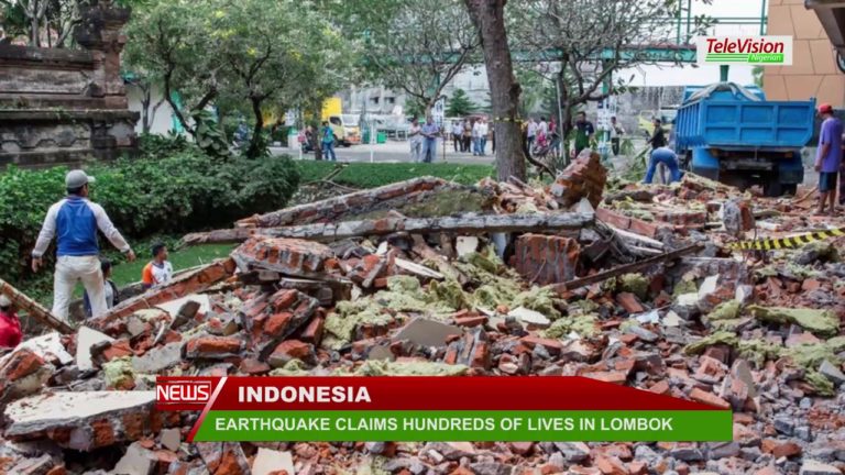 EARTHQUAKE CLAIMS HUNDREDS OF LIVES IN LOMBOK