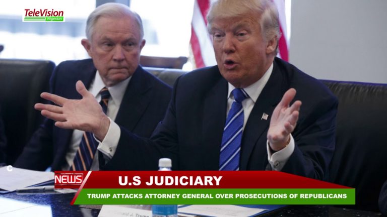 TRUMP ATTACKS ATTORNEY GENERAL OVER PROSECUTIONS OF REPUBLICANS