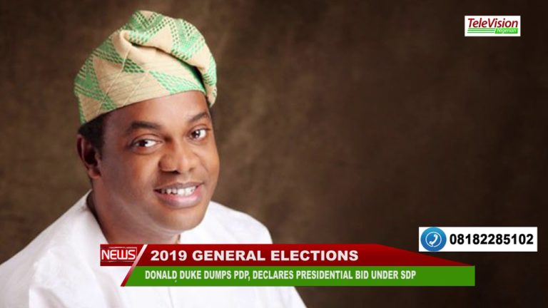 DONALD DUKE DUMPS PDP, DECLARES PRESIDENTIAL BID UNDER SDP