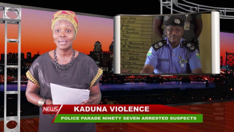 KADUNA VIOLENCE: POLICE PARADE NINETY SEVEN ARRESTED SUSPECTS