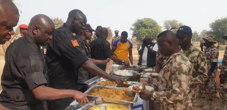 COAS, Buratai hosts troops to dinner on the frontline, charges officers, soldiers to be wary of Boko Haram propaganda