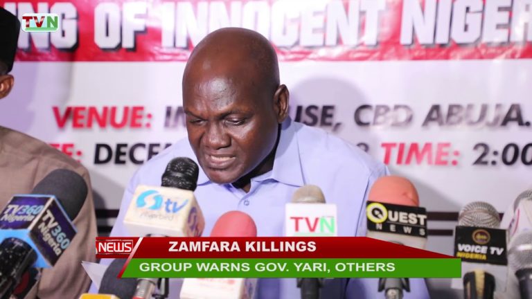 ZAMFARA KILLINGS: GROUP WARNS GOV. YARI, OTHERS