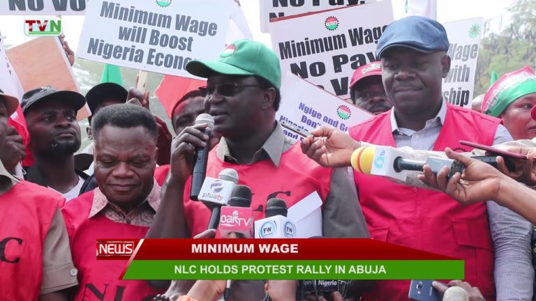 MINIMUM WAGE: NLC HOLDS PROTEST RALLY IN ABUJA