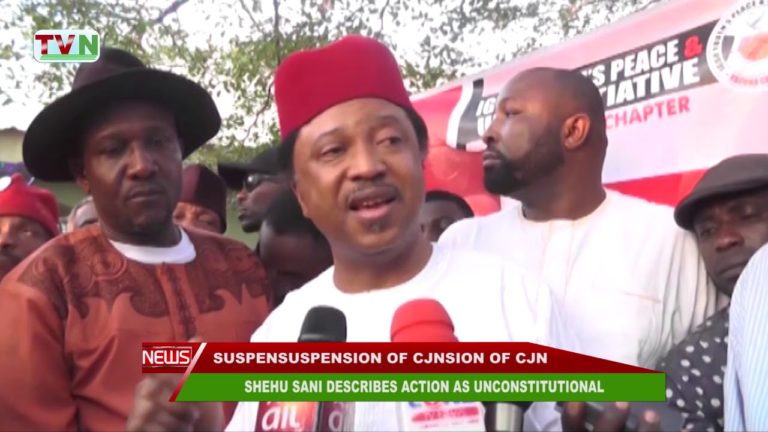 SUSPENSION OF CJN: SHEHU SANI DESCRIBES ACTION AS UNCONSTITUTIONAL