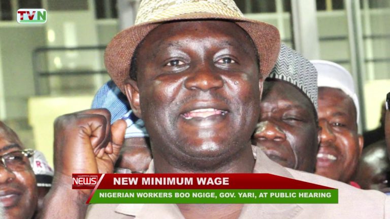 NIGERIAN WORKERS BOO NGIGE, GOV YARI, AT PUBLIC HEARING