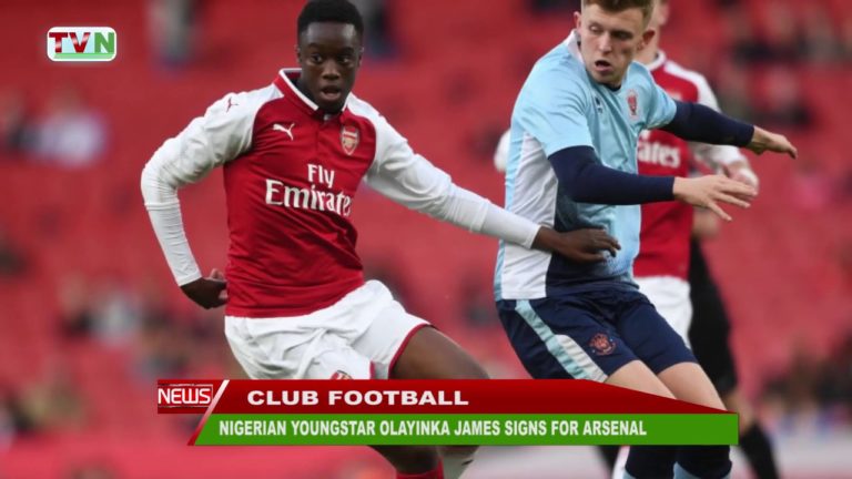 NIGERIAN YOUNG STAR OLAYINKA JAMES SIGNS FOR ARSENAL
