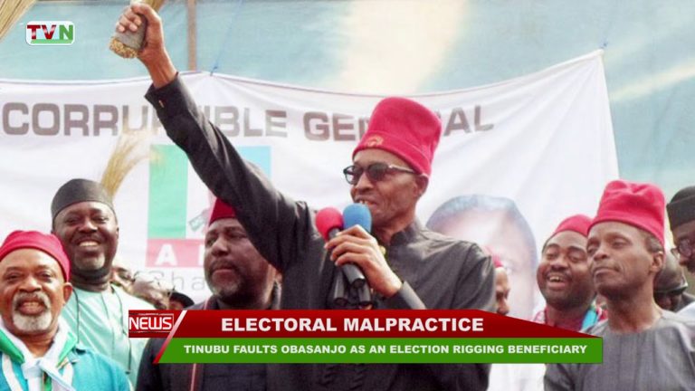TINUBU FAULTS OBASANJO AS AN ELECTION RIGGING BENEFICIARY