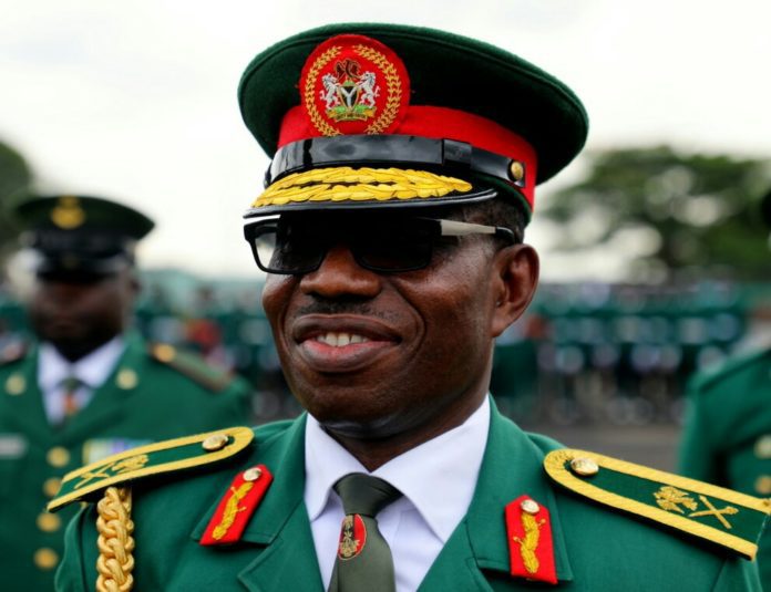 Gen Adeosun shortly after receiving the COAS commendation award at the 2019 Army Day Celebration in Lagos. Photo credit: Lawrence Audu www.tvn.news