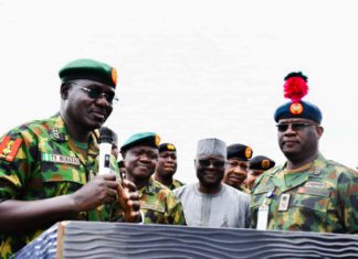 General TY Buratai commissioning projects at the Ikeja Military Cantonment