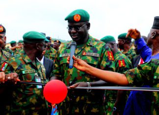 Gen Tukur Buratai commissioning housing projects in Ikeja cantonment