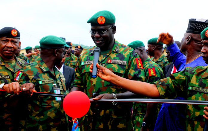 Gen Tukur Buratai commissioning housing projects in Ikeja cantonment