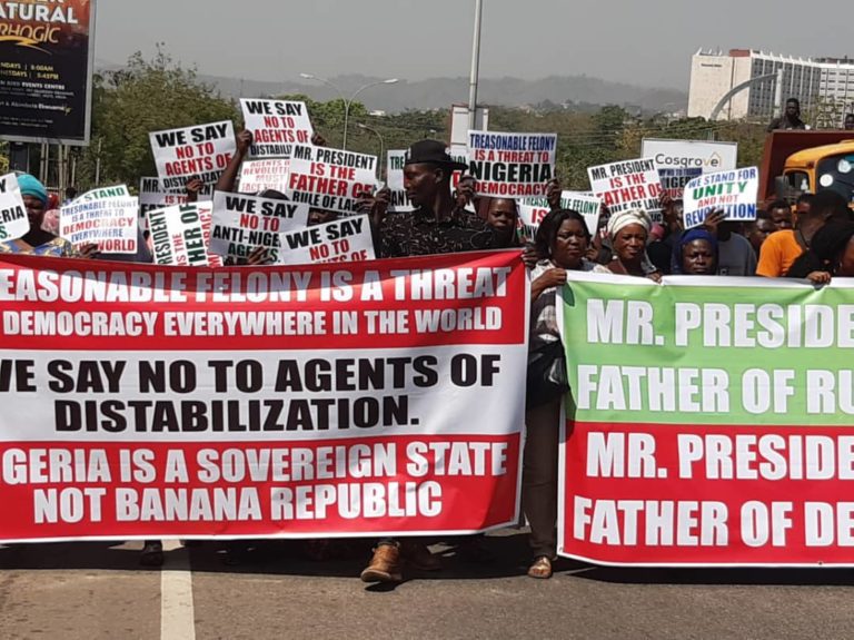 RevolutionNow: Civil rights group protest at AGF’s office, demands investigation of foreign associates in plot to destabilize Nigeria