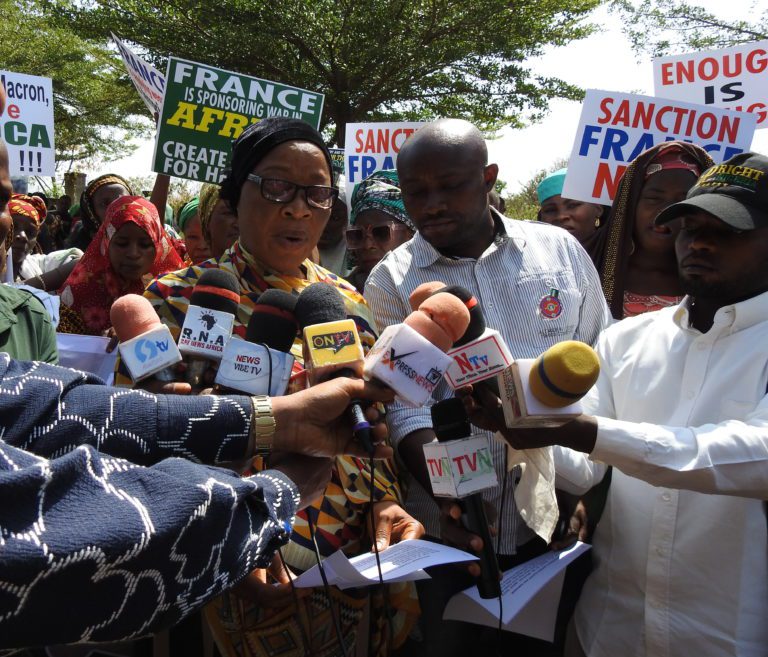 Boko Haram: Stop sponsoring terrorism in Africa, protesters tell Macron
