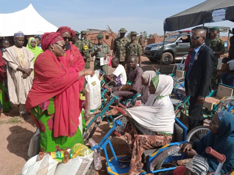 NAOWA President donates relieve materials to less privileged in Kaduna, commissions boreholes in Jaji communities