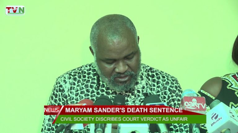 CIVIL SOCIETY DESCRIBES MARYAM SANDA’S DEATH SENTENCE AS UNFAIR