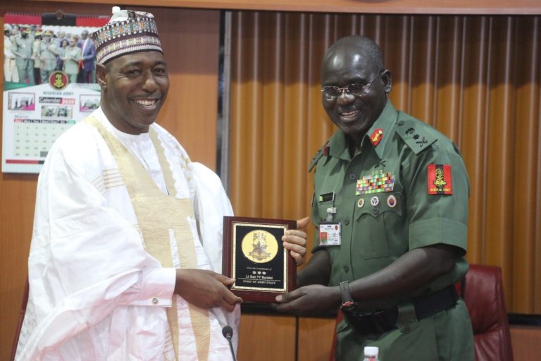 Gov Zulum Commends Army’s Efforts in the Fight Against Terrorism