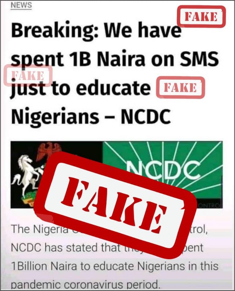 Fake News: We haven’t spent N1 billion on SMS – NCDC