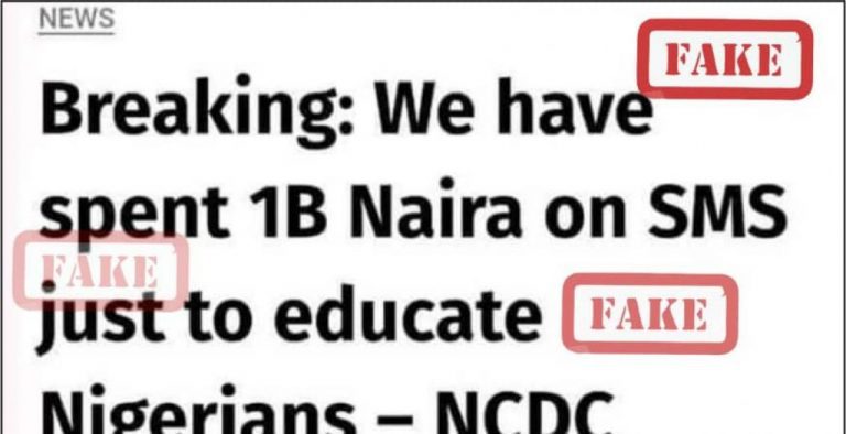 Fake News: We haven’t spent N1 billion on SMS – NCDC