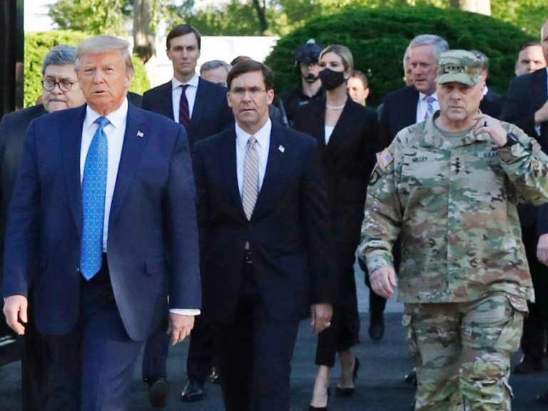 George Floyd: ‘I regret walking with Donald Trump to church photo op’ – US Army Chief