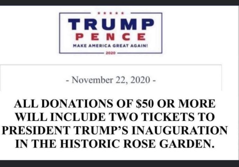 Trump raises funds for inauguration despite Biden’s victory