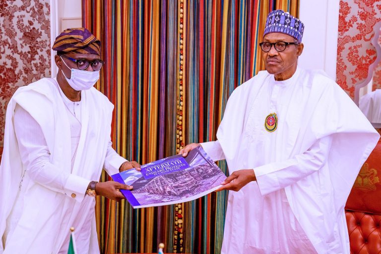 Sanwo-Olu meets with Buhari, presents report on destroyed Lagos facilities