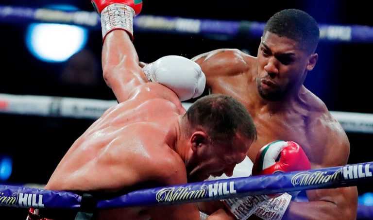 Anthony Joshua knocks out Pulev to retain heavyweight titles