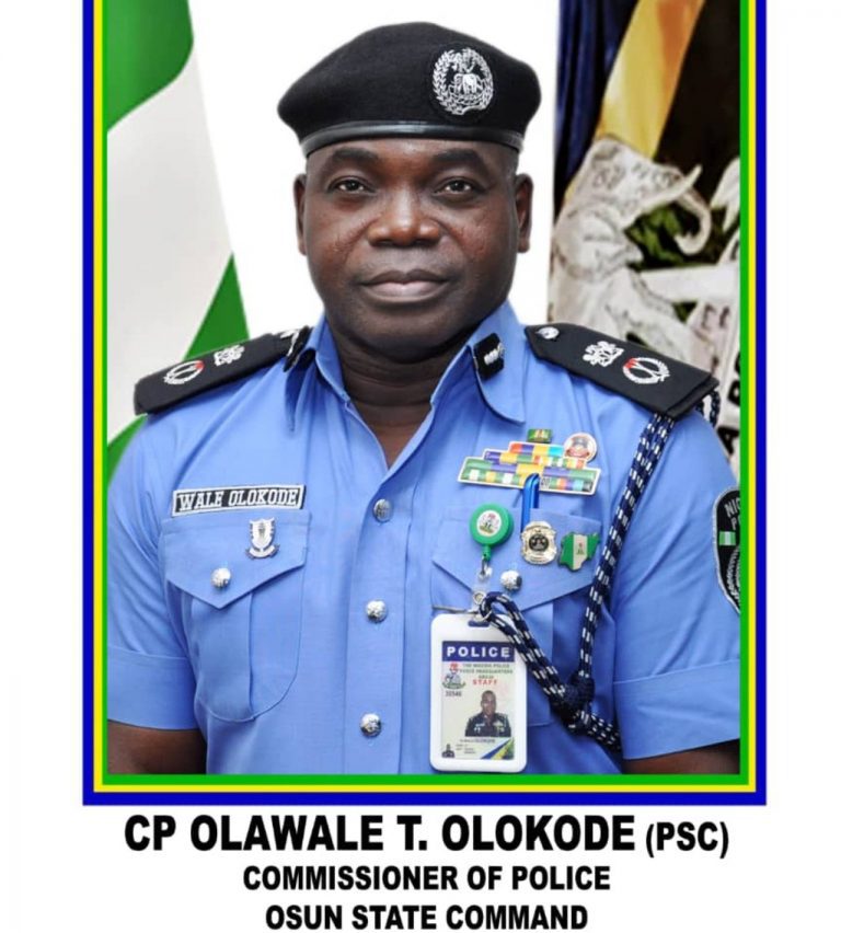 Olokode Olawale has resumed obligation as the new Commissioner of Police, Osun State Police Command.