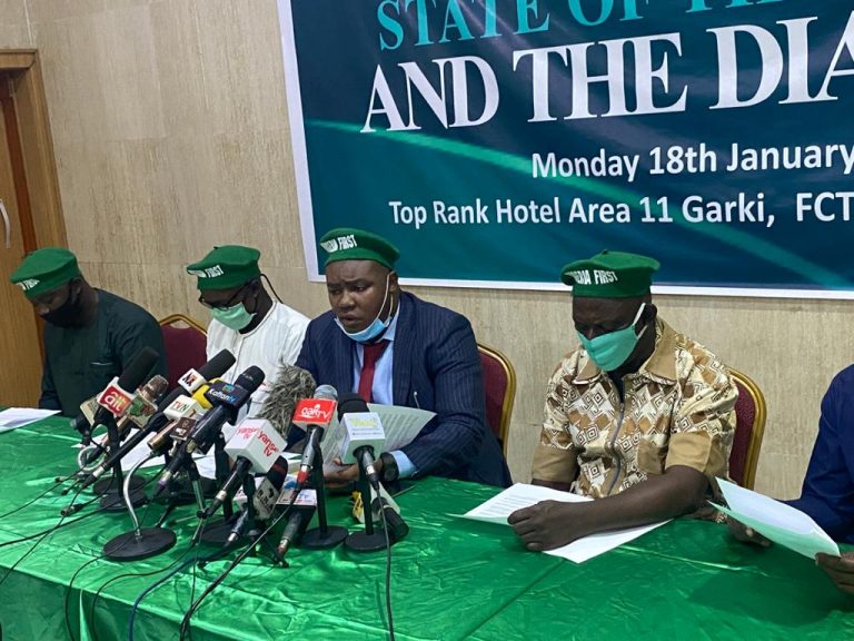 Resist attempts by elements in Diaspora to throw country into war, Nigeria First warns