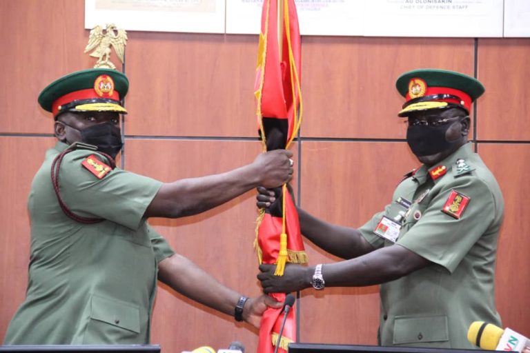 Attahiru assumes command as Buratai takes final salute