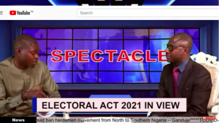 ELECTORAL ACT 2021 IN VIEW: SPECTACLE