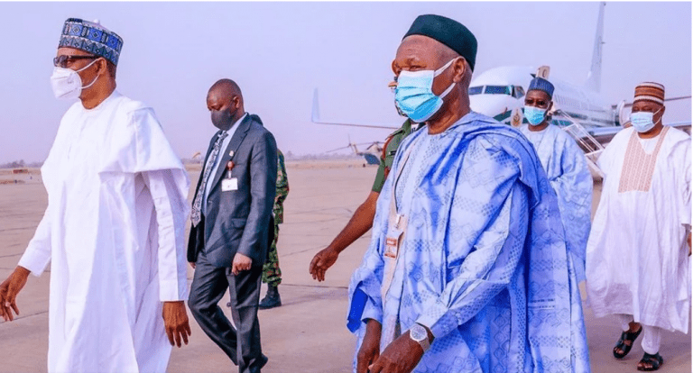 Buhari is currently in Lagos for the commissioning of Several Jobs by the Federal Government