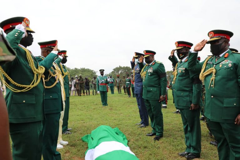 Nigerian Army buries the slain Major General Ahmed in a solemn ceremony