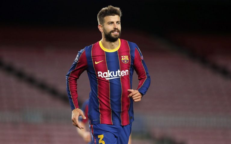 Gerard Pique reacts to Barcelona’s Champions League loss to Bayern Munich