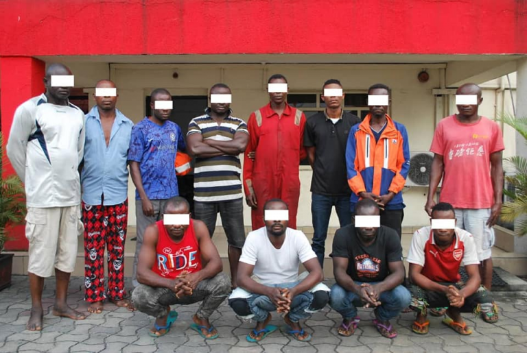 12 suspected illegal oil sellers, five oil tankers apprehended by EFCC in Port Harcourt