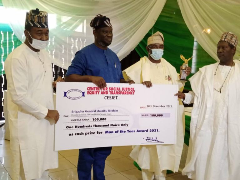 NYSC DG, Shuaibu conferred with Man of the Year Award for 2021