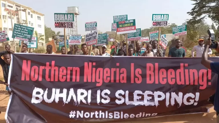 Breaking: Police storm a youth-organized music concert in Abuja for displaying #NorthIsBleeding #BuhariIsSleeping banners