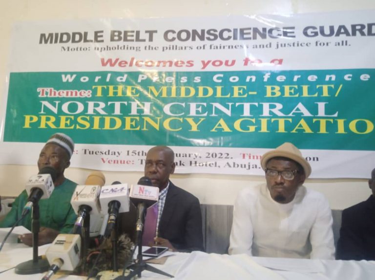 North-Central, not South deserves Presidency, Middle-Belt group cautions Southern presidency agitators