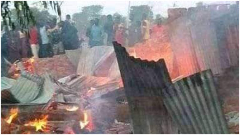 Double wahala for a dead body –Reactions as fire guts mortuary in Benue